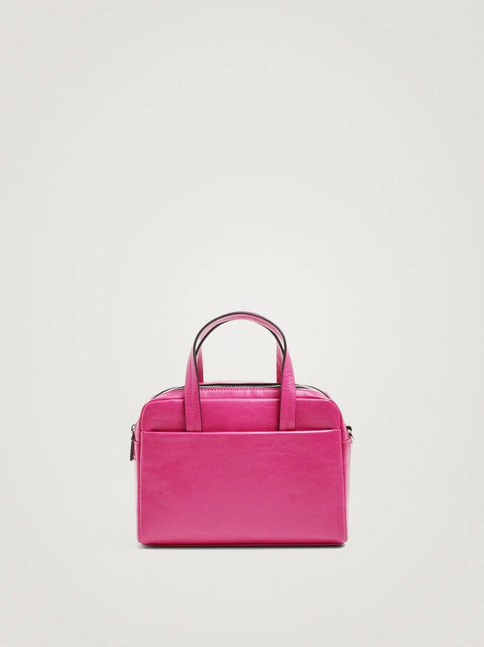 بارفوا حقيبة كروس جلد سادة بحامل يد