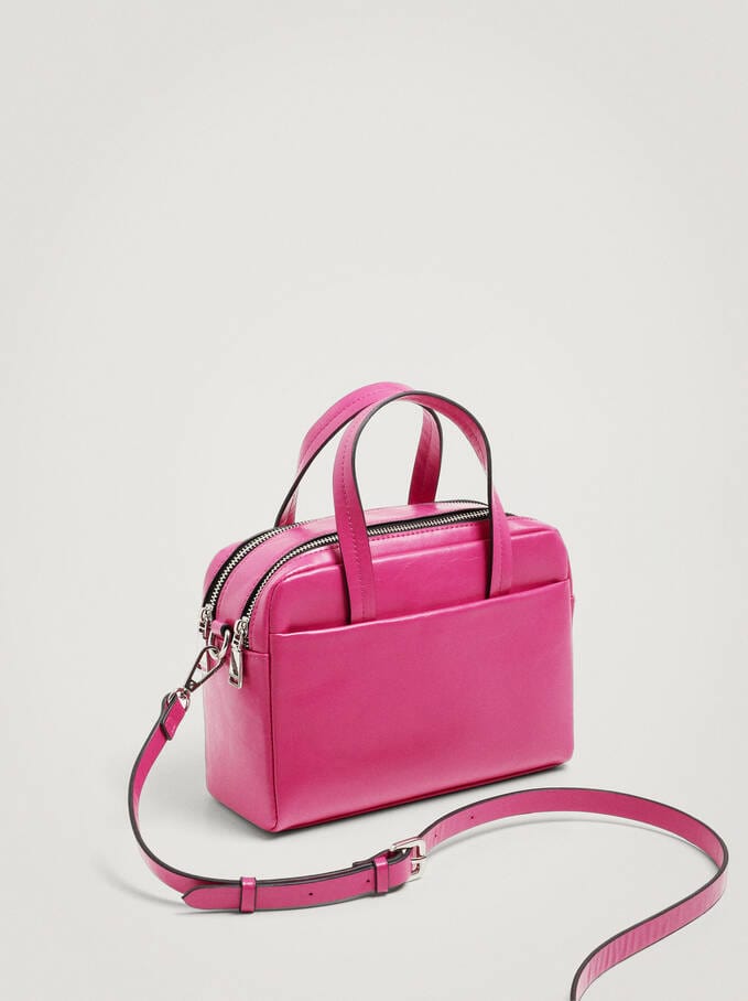 بارفوا حقيبة كروس جلد سادة بحامل يد