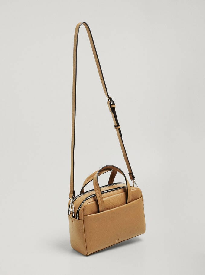 بارفوا حقيبة كروس جلد سادة بحامل يد