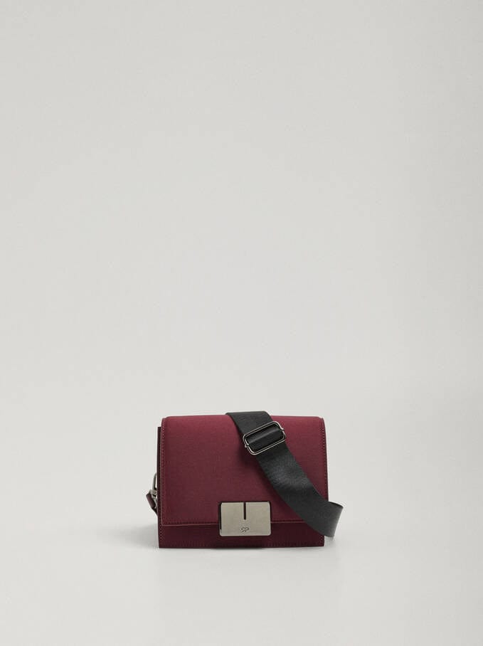 بارفوا حقيبة كروس نايلون سادة بحامل يد