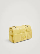 بارفوا حقيبة كتف مربعة جلد سادة مزينة بسلسال