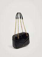 بارفوا حقيبة كتف جلد سادة مزينة بسلسال