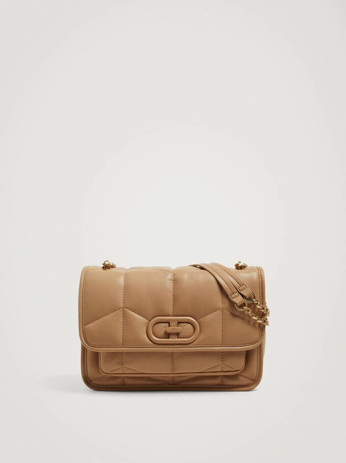 بارفوا حقيبة كتف نسائية سادة مطرزة