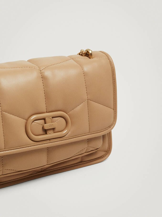 بارفوا حقيبة كتف نسائية سادة مطرزة