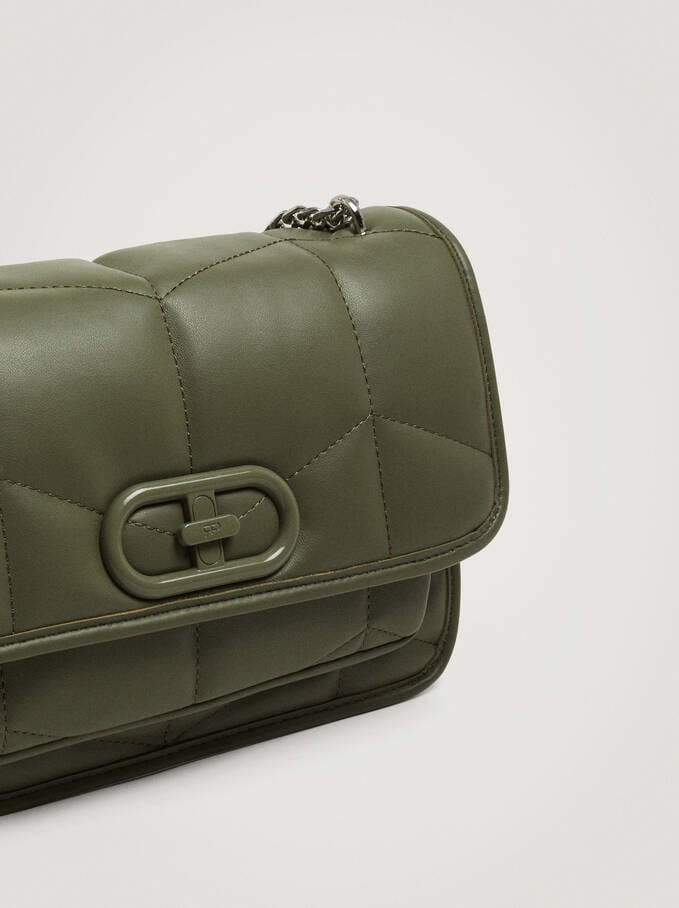 بارفوا حقيبة كتف نسائية سادة مطرزة