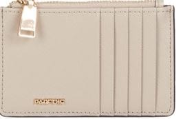 بارفوا محفظة بطاقات سادة بسحاب خارجي نسائية