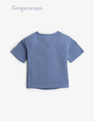 جينجرسنابس قميص أولادي عباية بكشكة أزرق