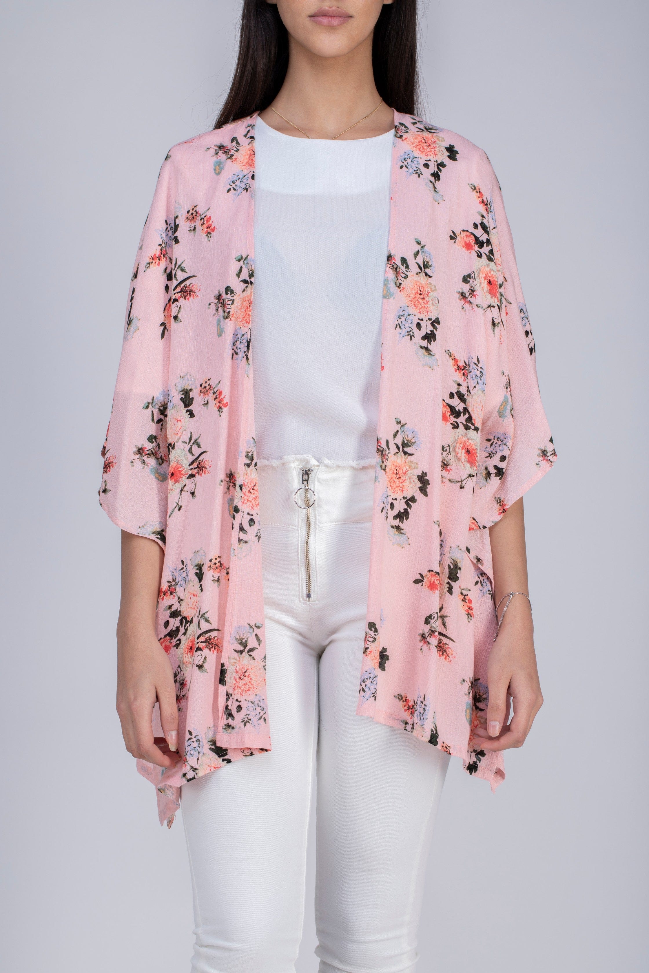 ميكا كارديجان مشجر مفتوح بأكمام طويلة