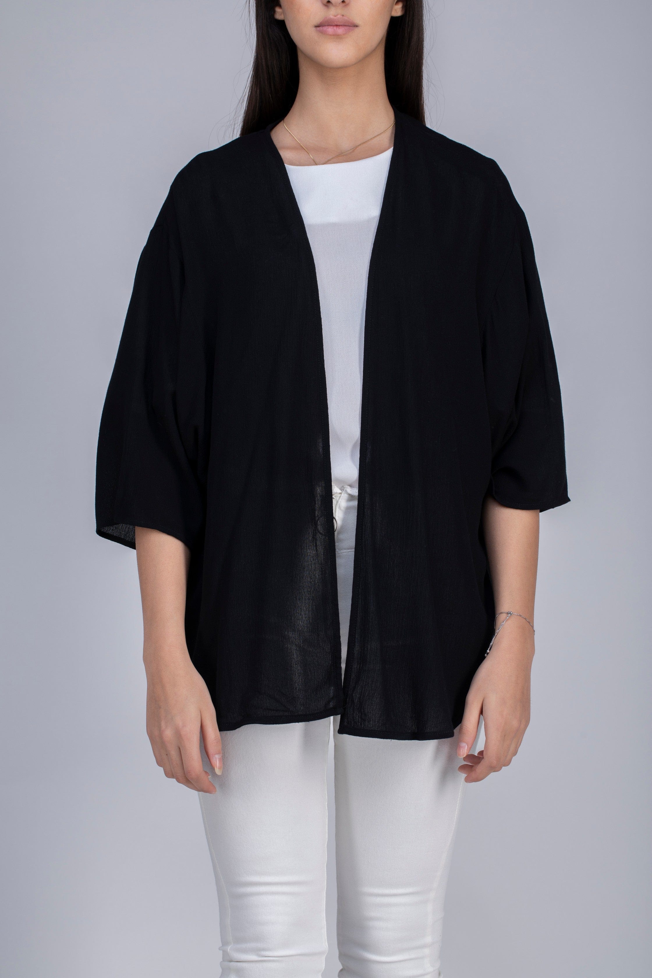 كارديجان سادة أوفر سايز بأكمام طويلة