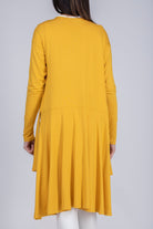 ميكا كارديجان سادة قصير من الأمام طويل من الخلف كم طويل