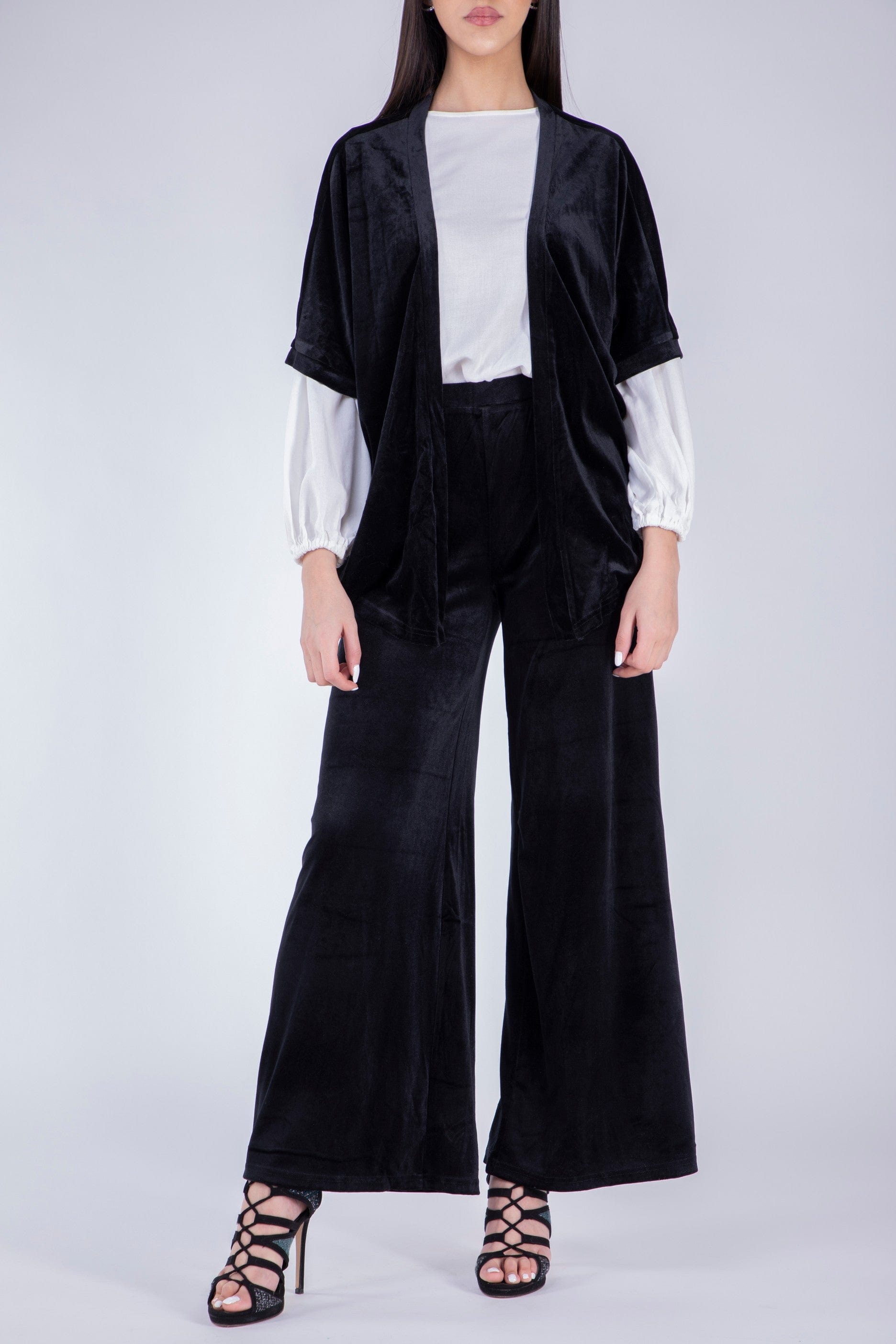 كارديجان سادة بأكمام قصيرة