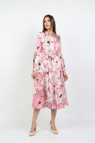 داليدرس فستان مشجر مخصر ميدي كم طويل نسائي