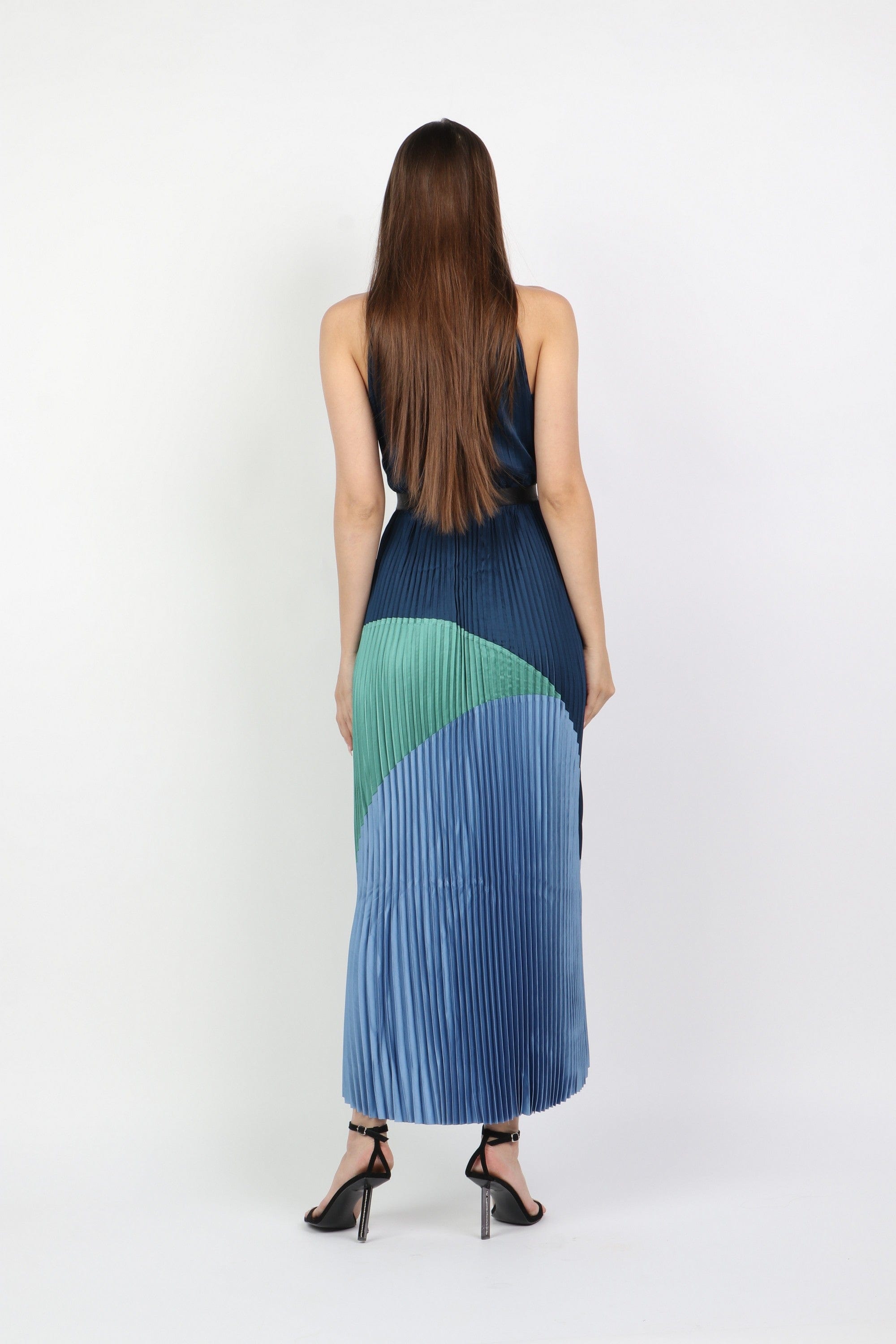 داليدرس فستان طويل سهرة بيليسيه حمالات متعدد الألوان