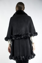 داليدرس شال سادة كم طويل مزين بالفرو نسائي