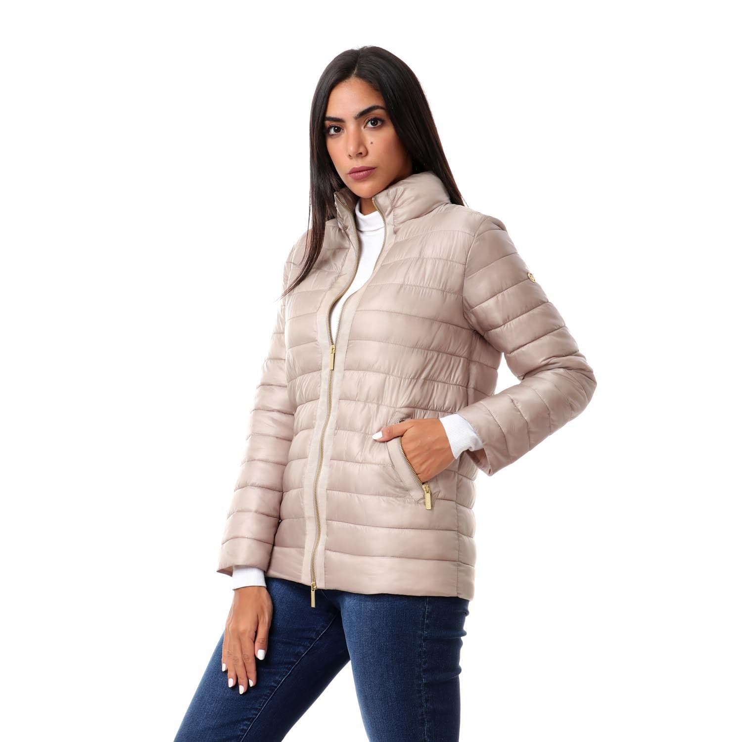 داليدرس جاكيت بمب سادة كم طويل نسائي