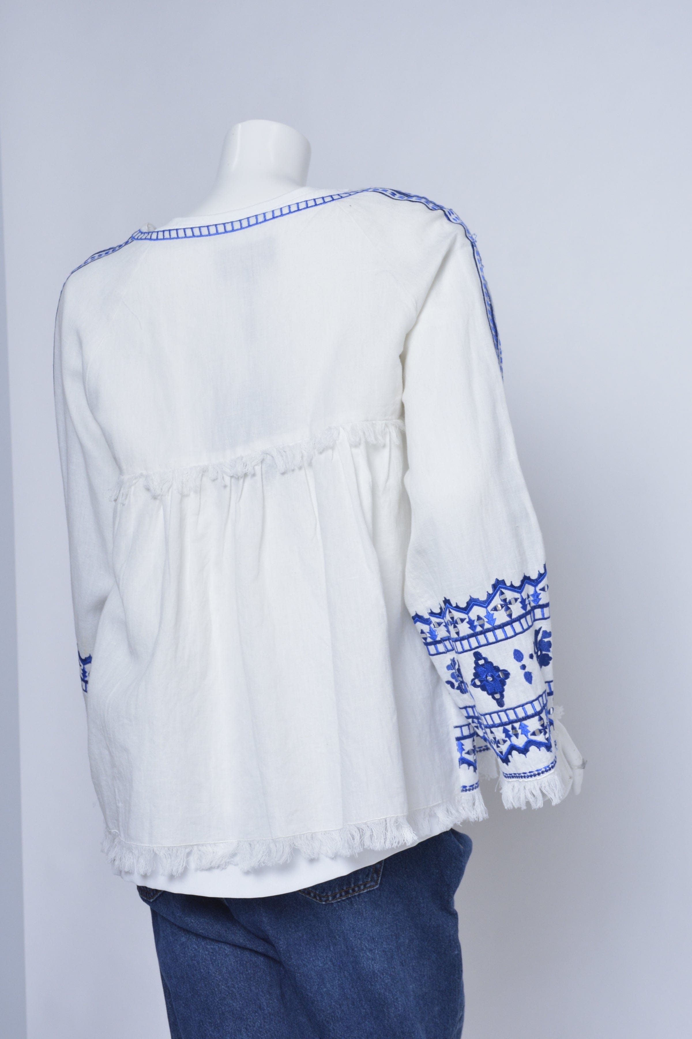 داليدرس جاكيت منقوش برباط أمامي كم طويل نسائي