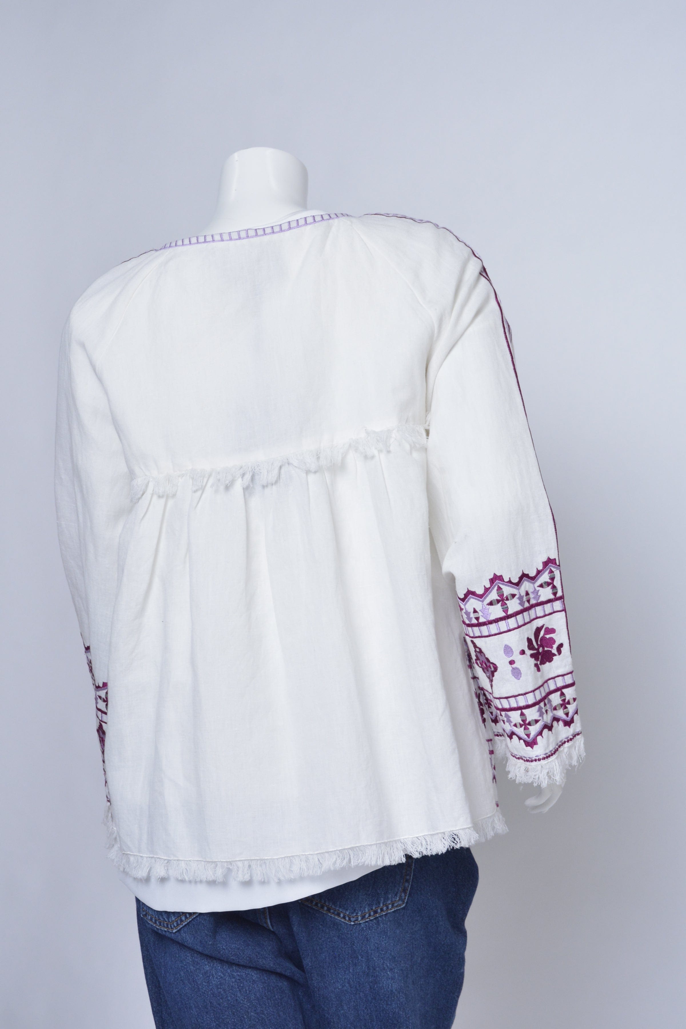 داليدرس جاكيت منقوش برباط أمامي كم طويل نسائي