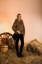 داليدرس جاكيت منقوش بنقشة تايجر كم طويل نسائي متعدد الألوان