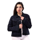 داليدرس جاكيت جينز قصير كم طويل نسائي جينز داكن