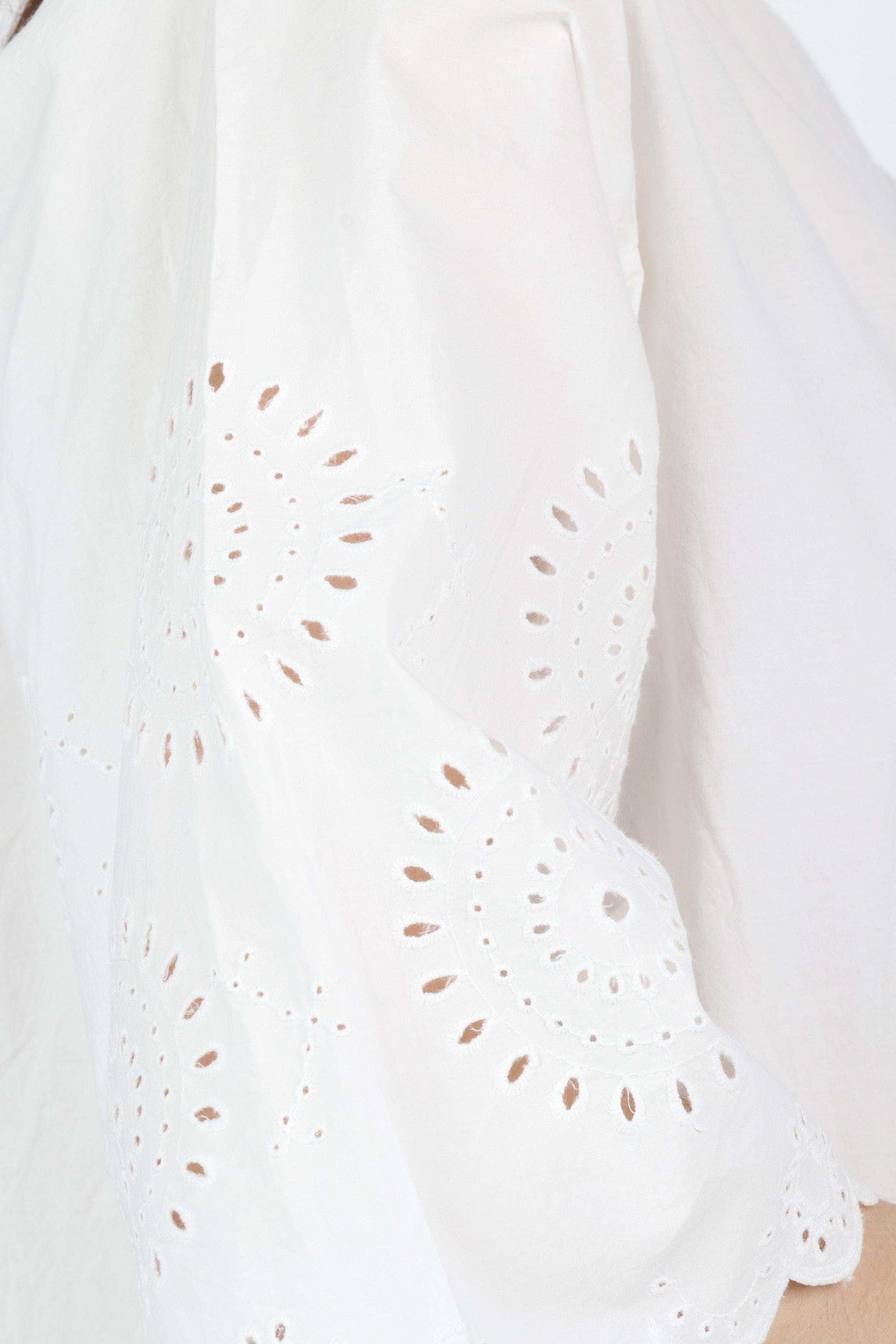 داليدرس بلوزة واسعة منقوشة من أسفل كم طويل واسع نسائي