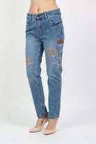 داليدرس بنطلون جينز بوي فريند مشقق أزرق فاتح