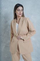 داليدرس بليزر حريمي بزر واحد فقط من الأمام رملي