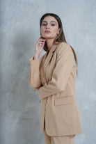 داليدرس بليزر حريمي بزر واحد فقط من الأمام رملي