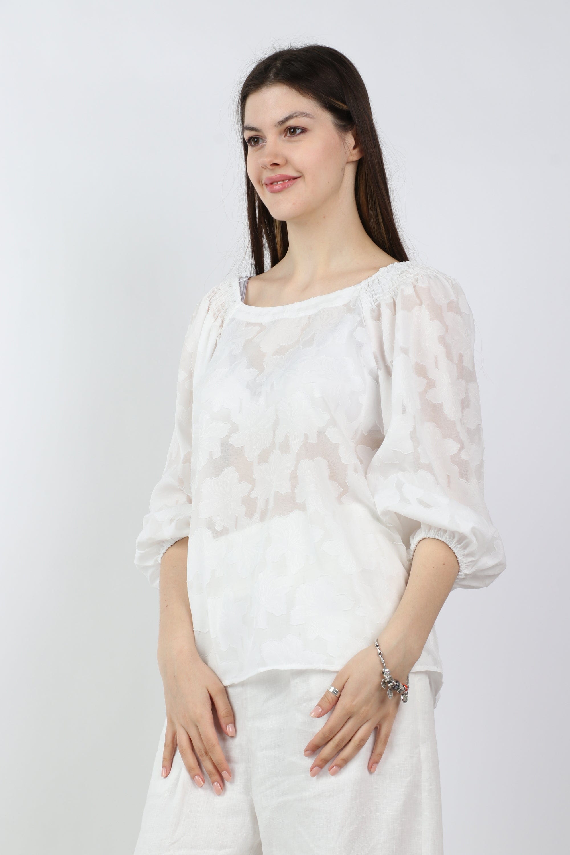 داليدرس بلوزة أوف شولدر واسعة كم طويل واسع نسائي