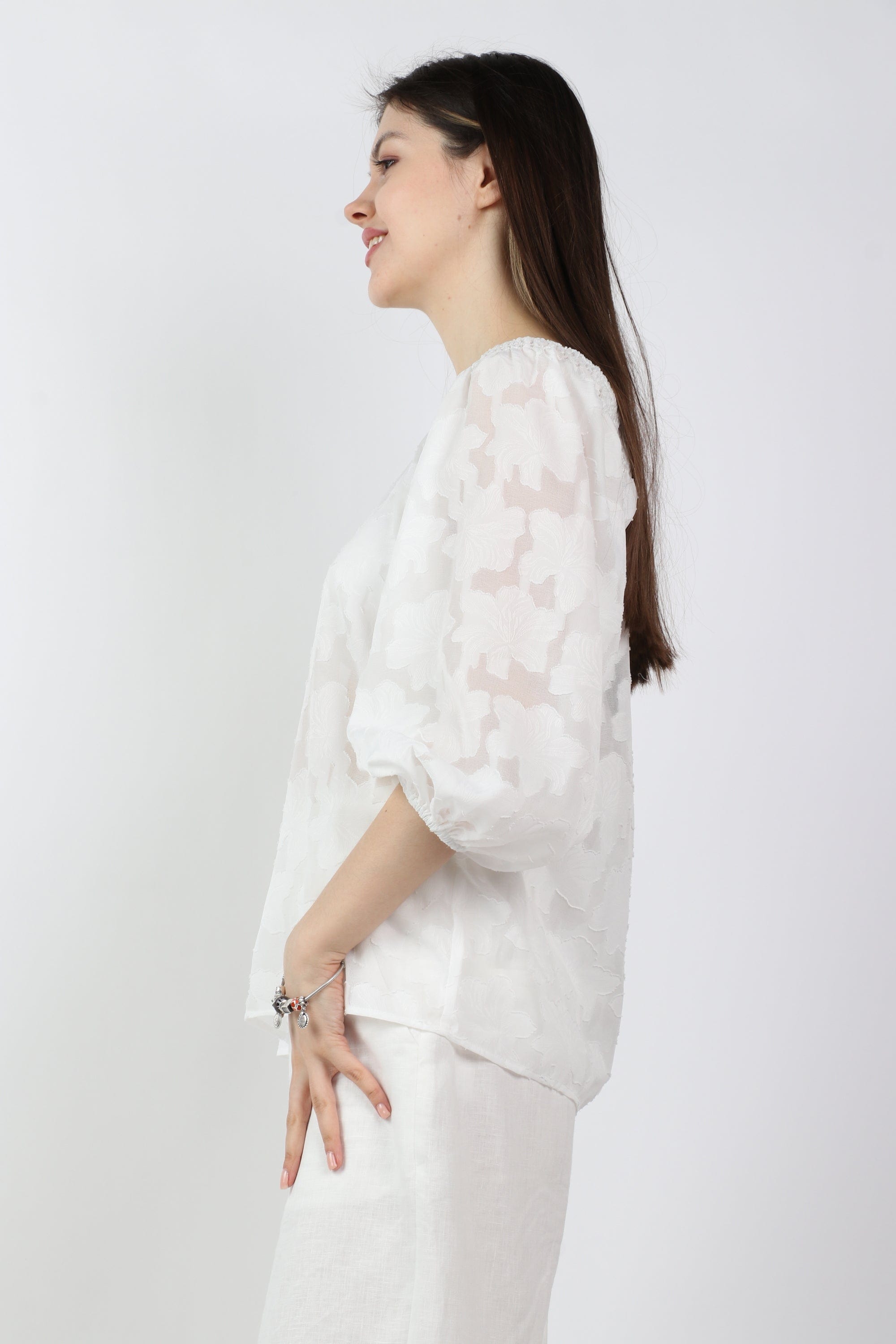 داليدرس بلوزة أوف شولدر واسعة كم طويل واسع نسائي