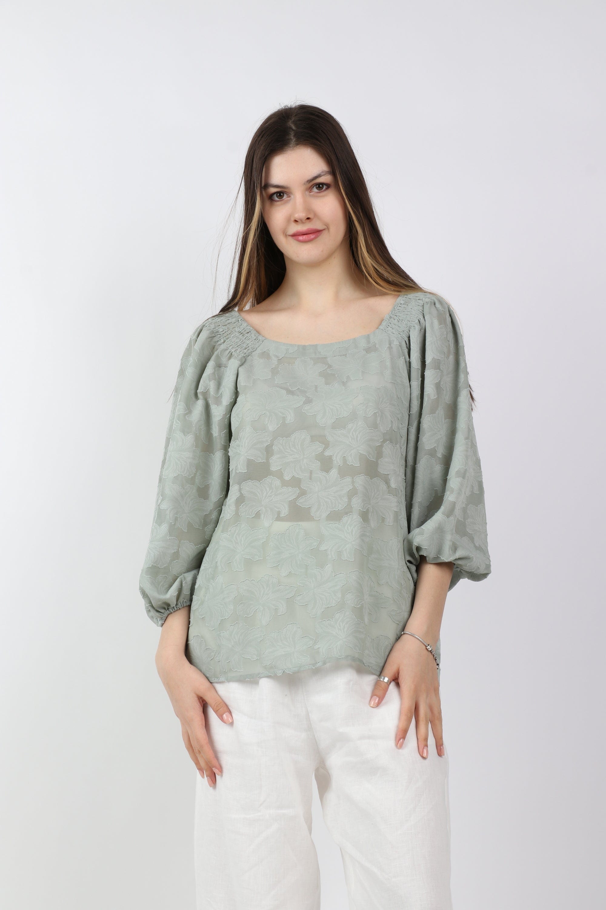 داليدرس بلوزة أوف شولدر واسعة كم طويل واسع نسائي