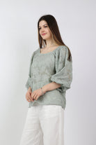 داليدرس بلوزة أوف شولدر واسعة كم طويل واسع نسائي