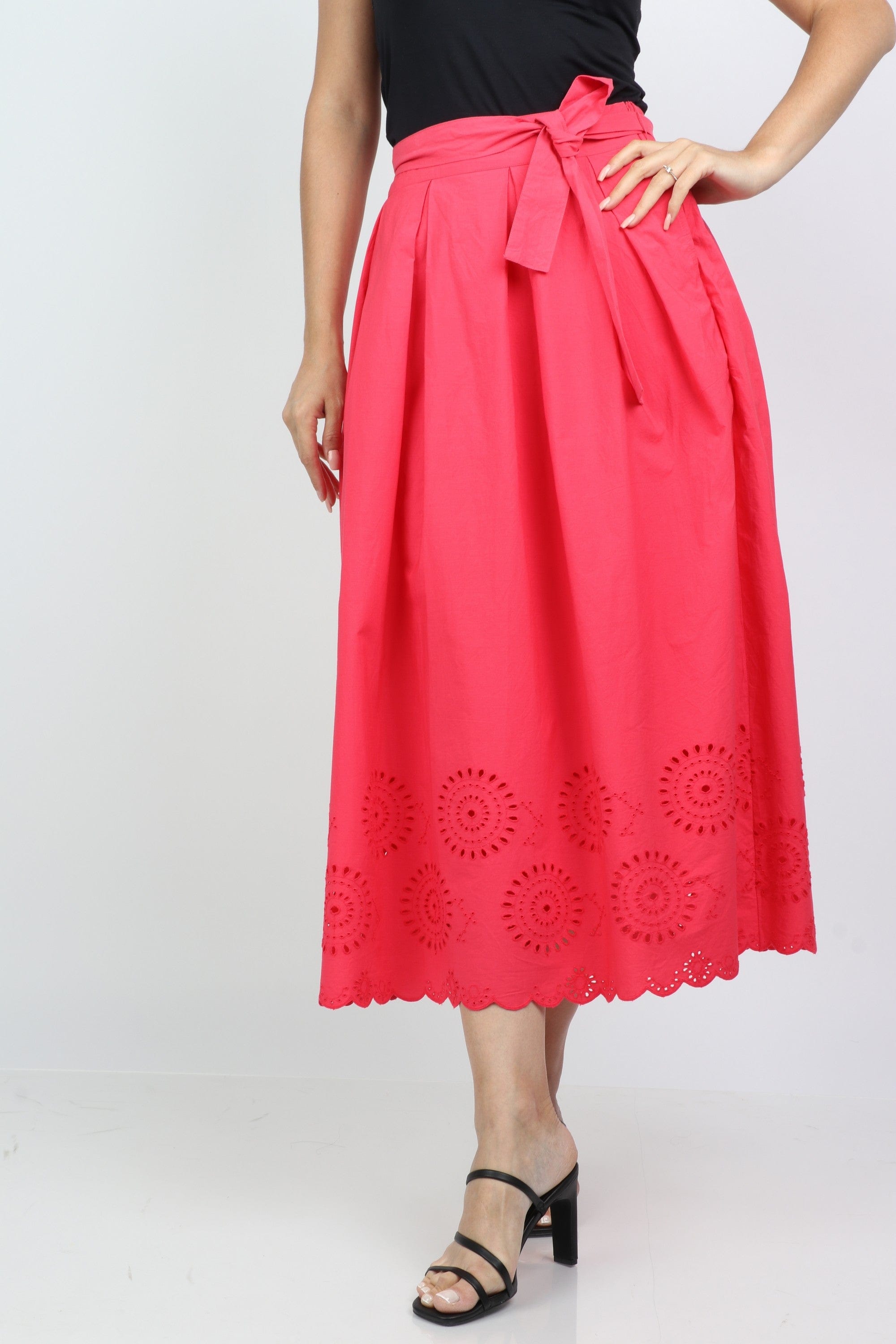 داليدرس تنورة سادة بقصة من الأسفل برباط من الخصر