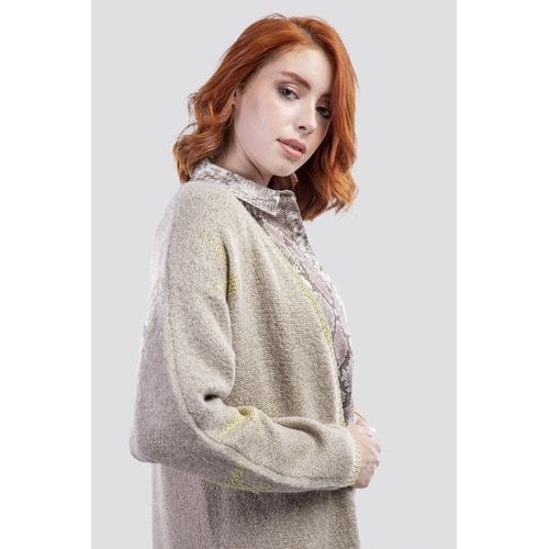 داليدرس كارديجان واسع كم طويل بنقشة نجوم نسائي