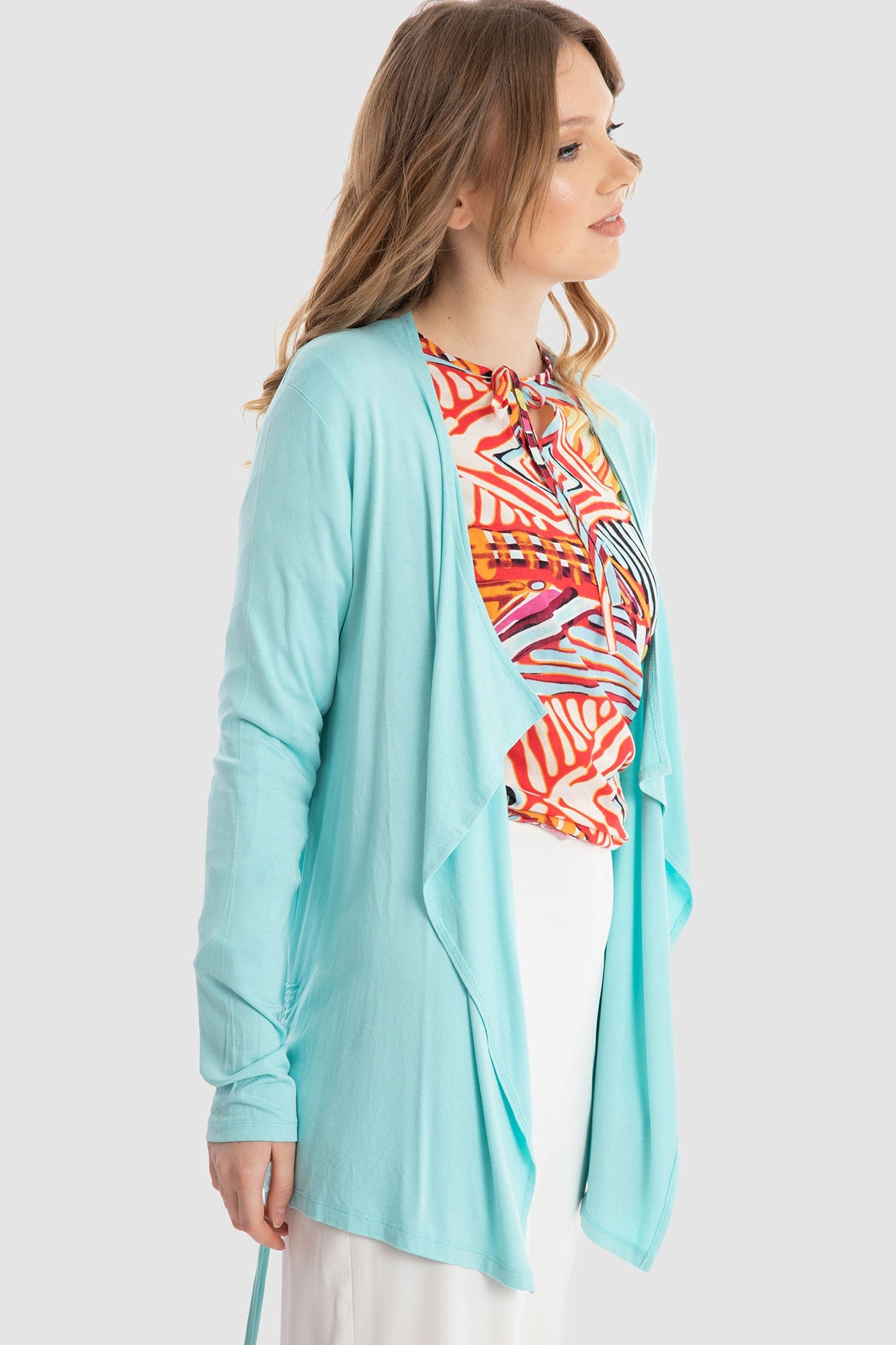 داليدرس كارديجان سادة كم طويل واسع نسائي