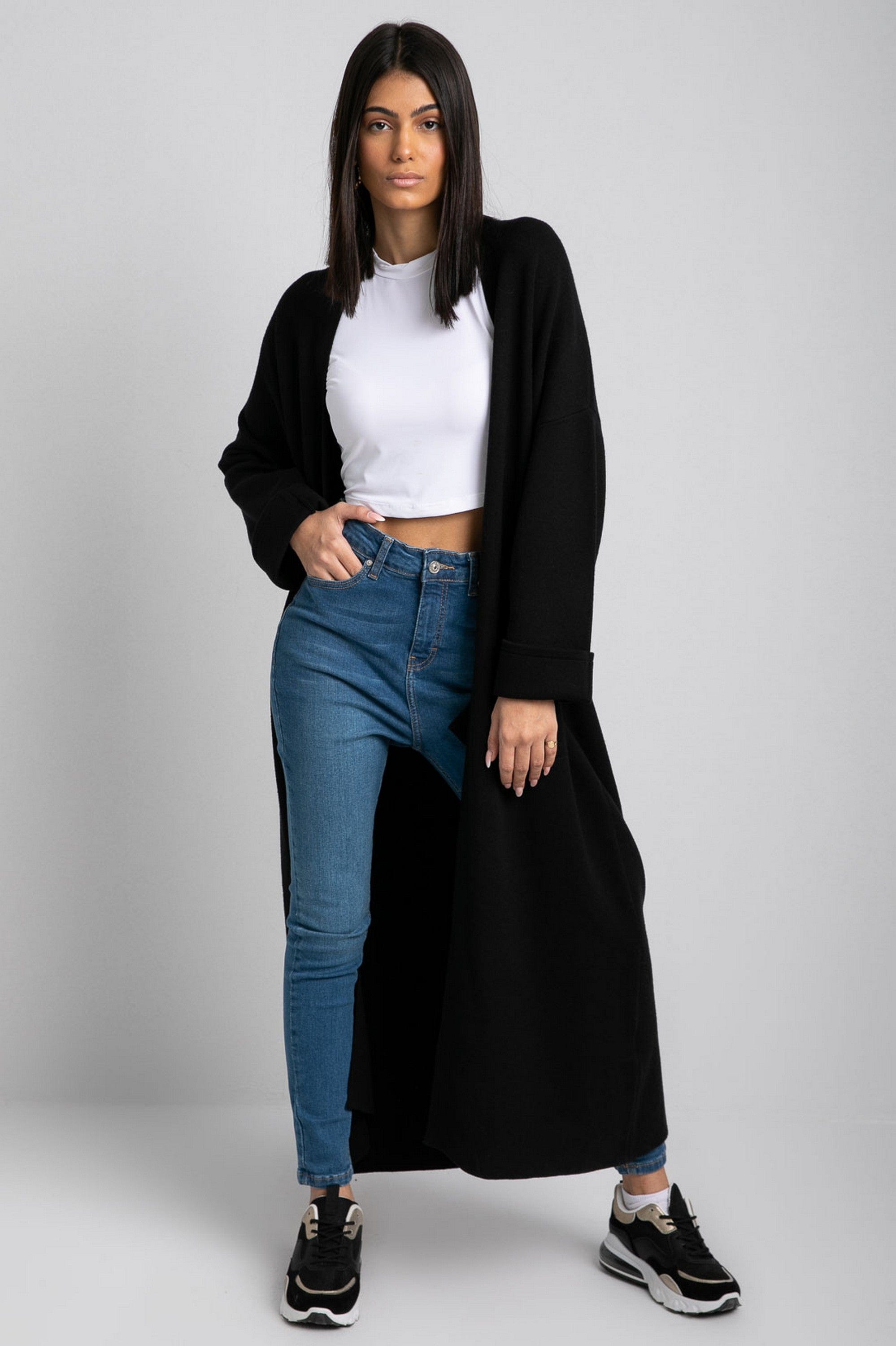 داليدرس كارديجان طويل سادة كم طويل نسائي