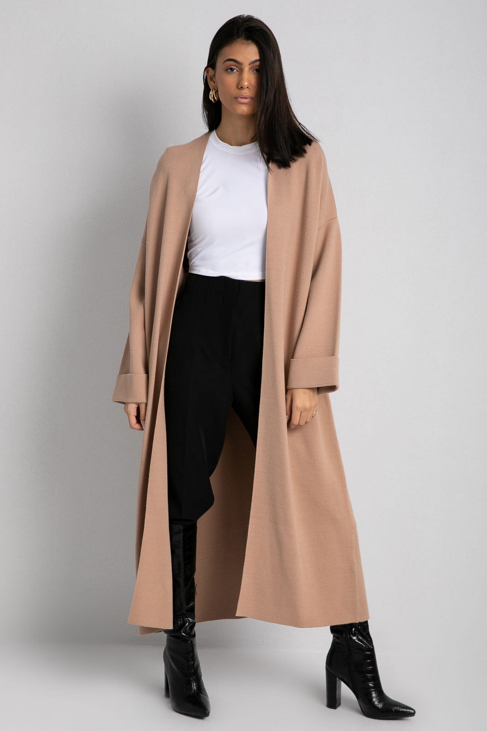 داليدرس كارديجان طويل سادة كم طويل نسائي