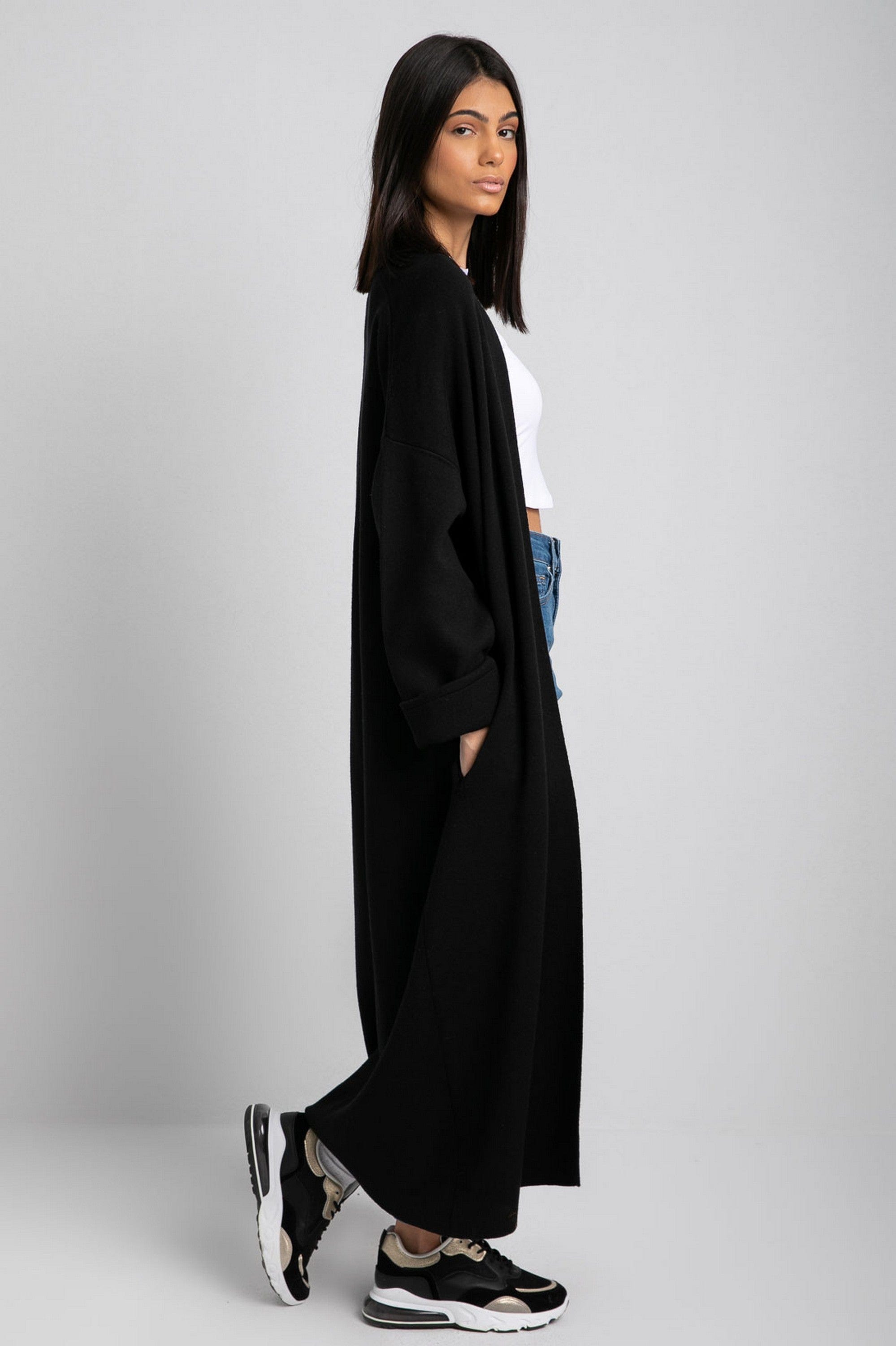 داليدرس كارديجان طويل سادة كم طويل نسائي