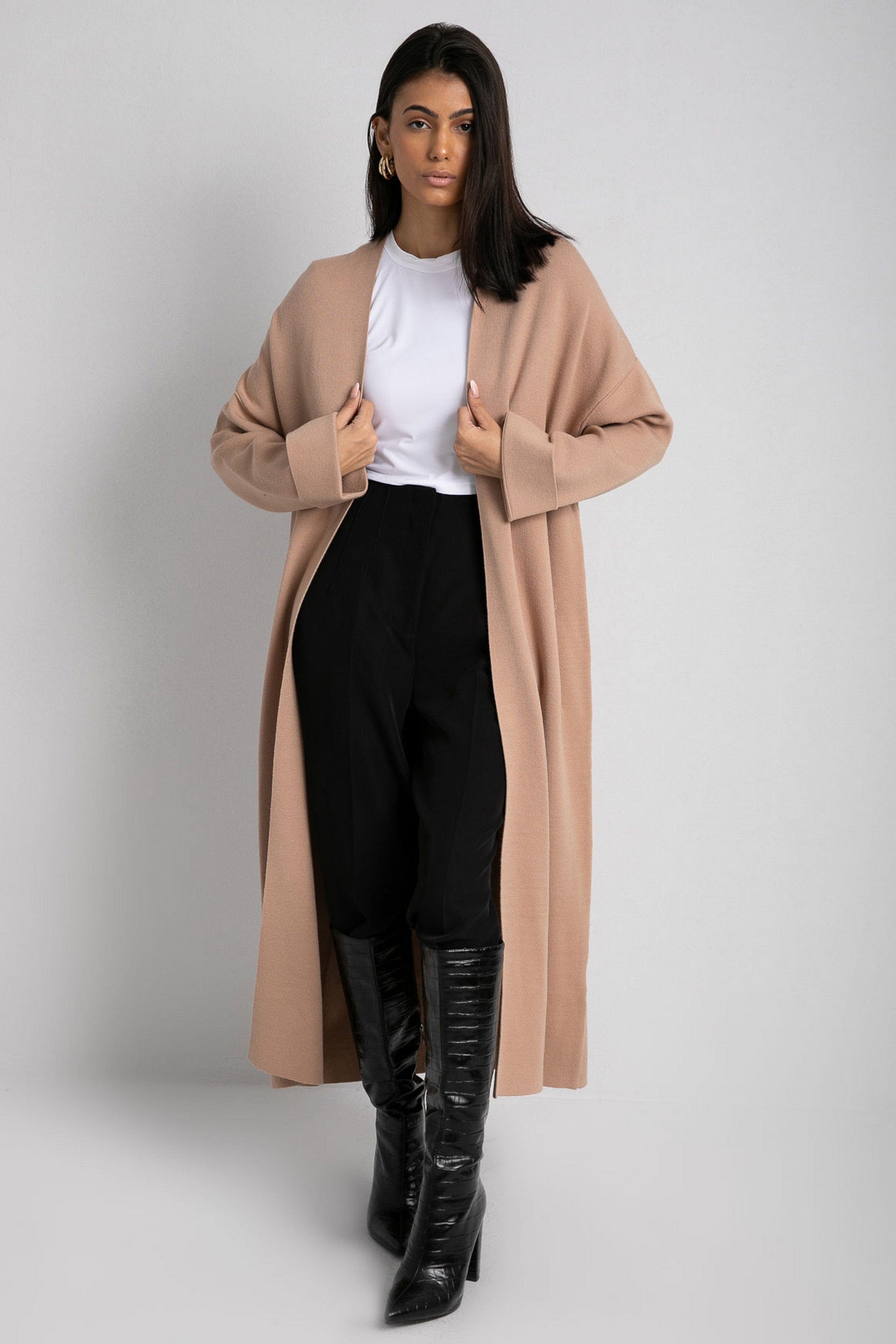 داليدرس كارديجان طويل سادة كم طويل نسائي