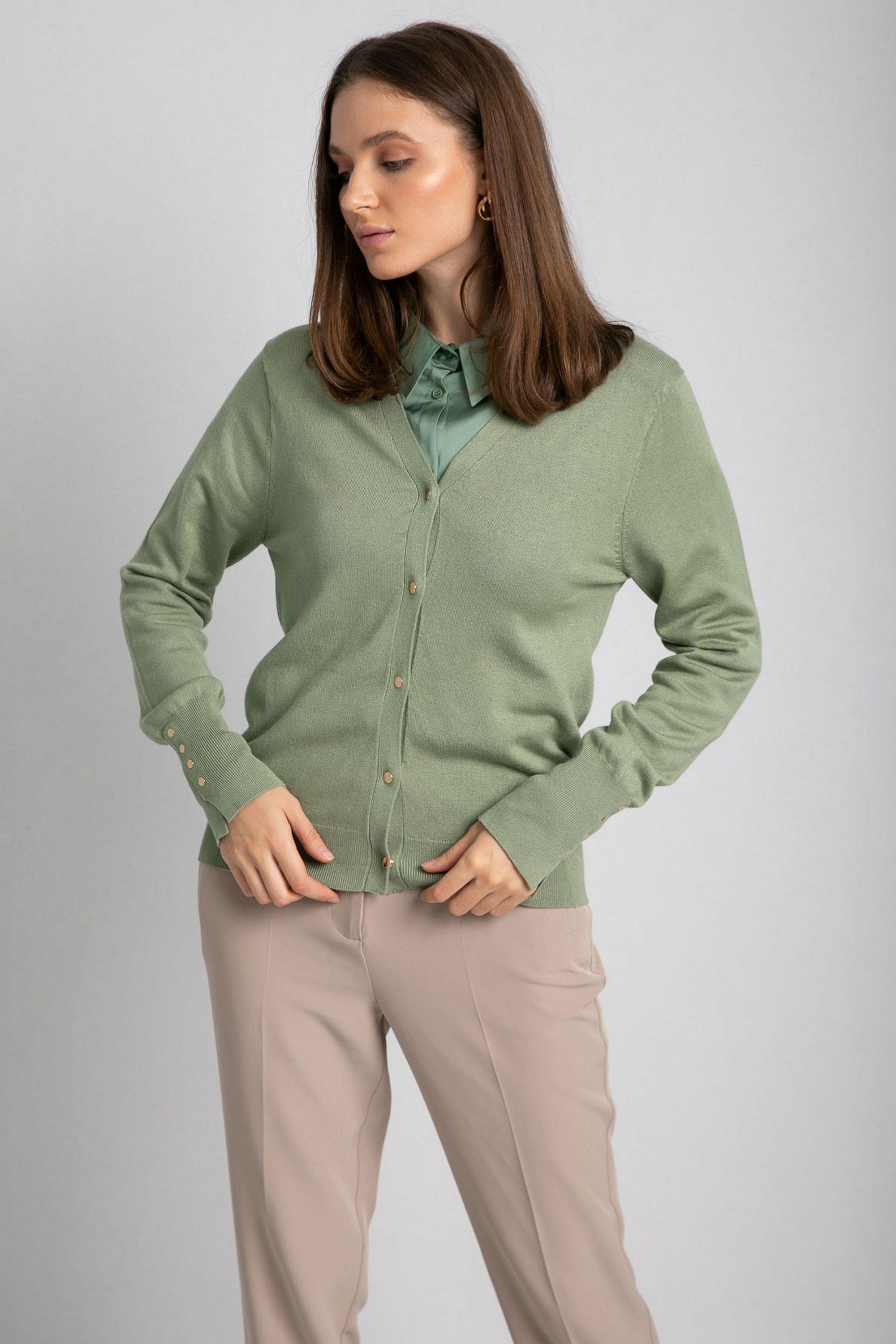 داليدرس كارديجان مع جيب وسحاب سادة نسائي