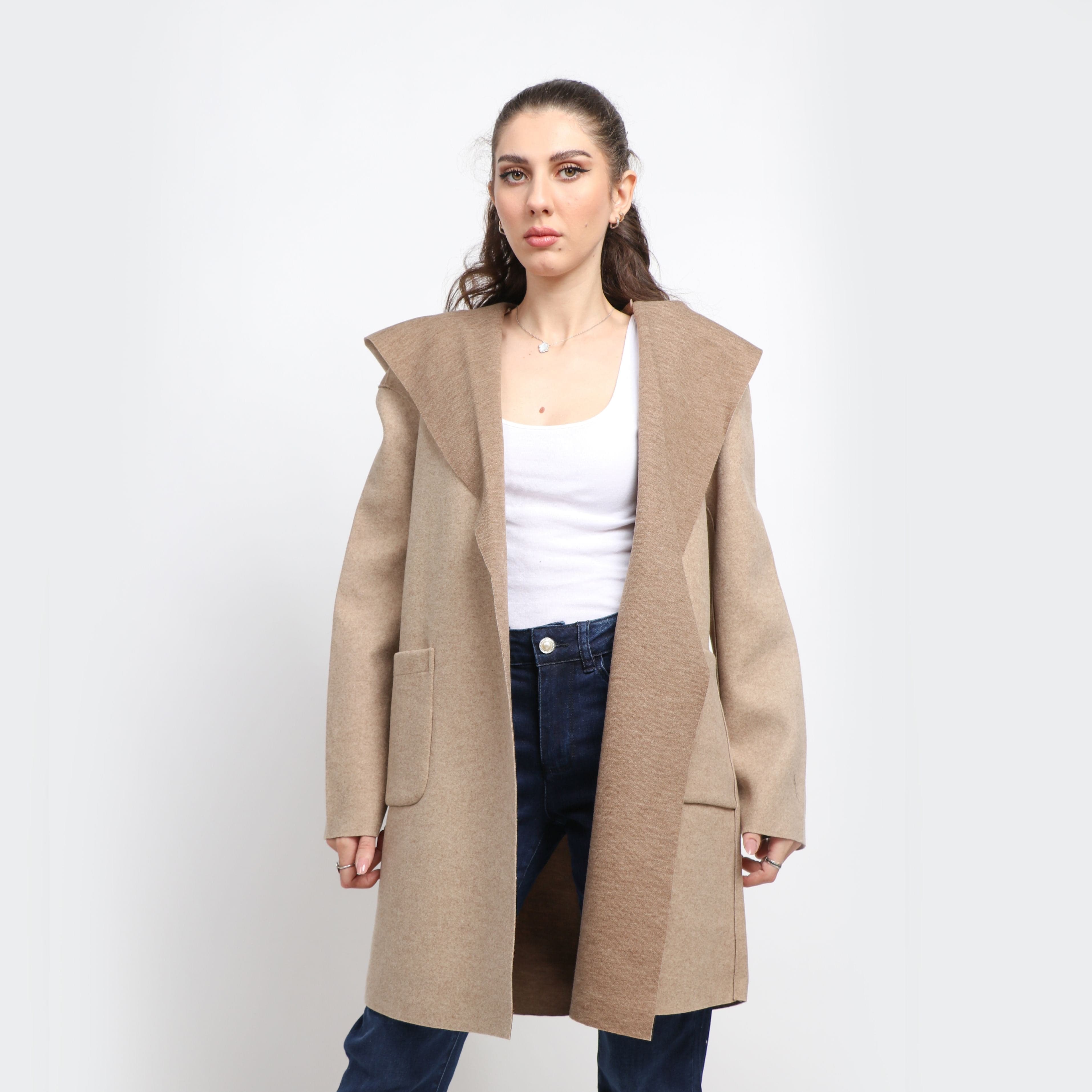 داليدرس كارديجان طويل سادة برباط وجيوب نسائي جملي