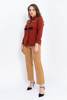 داليدرس بنطلون نسائي سادة واسع من الأسفل بيج