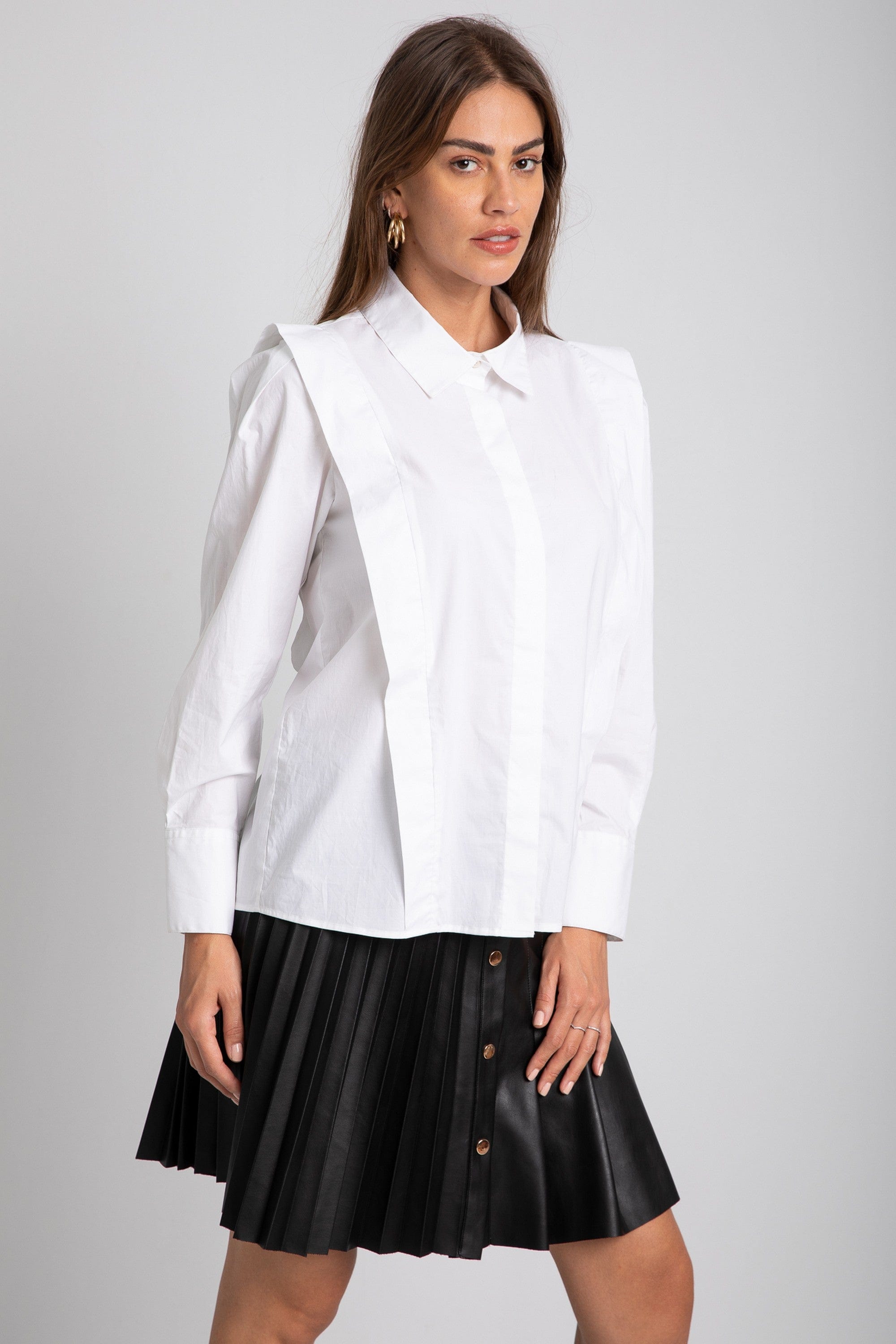 داليدرس بلوزة سادة واسعة كم طويل نسائي