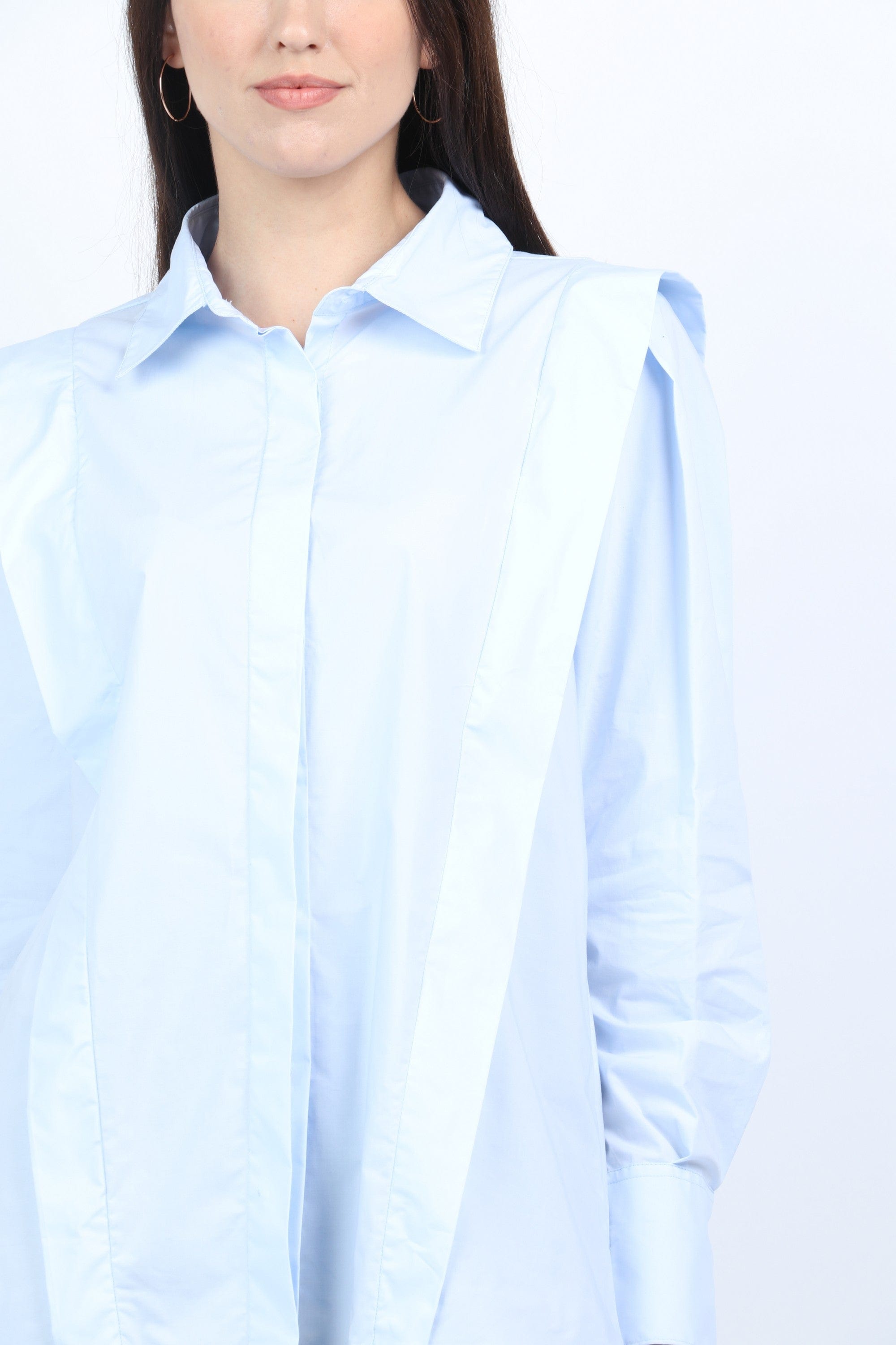 داليدرس بلوزة سادة واسعة كم طويل نسائي