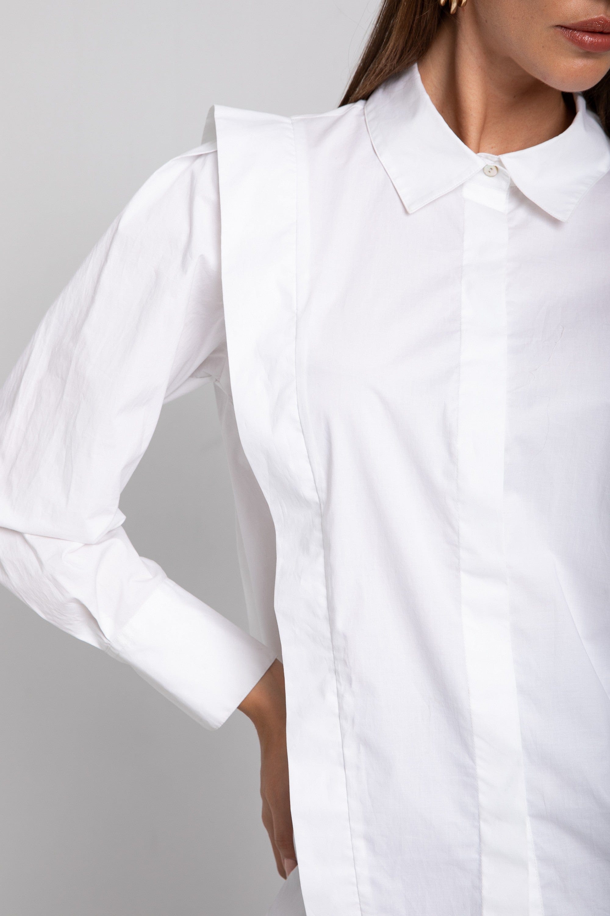 داليدرس بلوزة سادة واسعة كم طويل نسائي