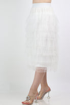 داليدرس تنورة ميدي شيفون سادة بكرانيش