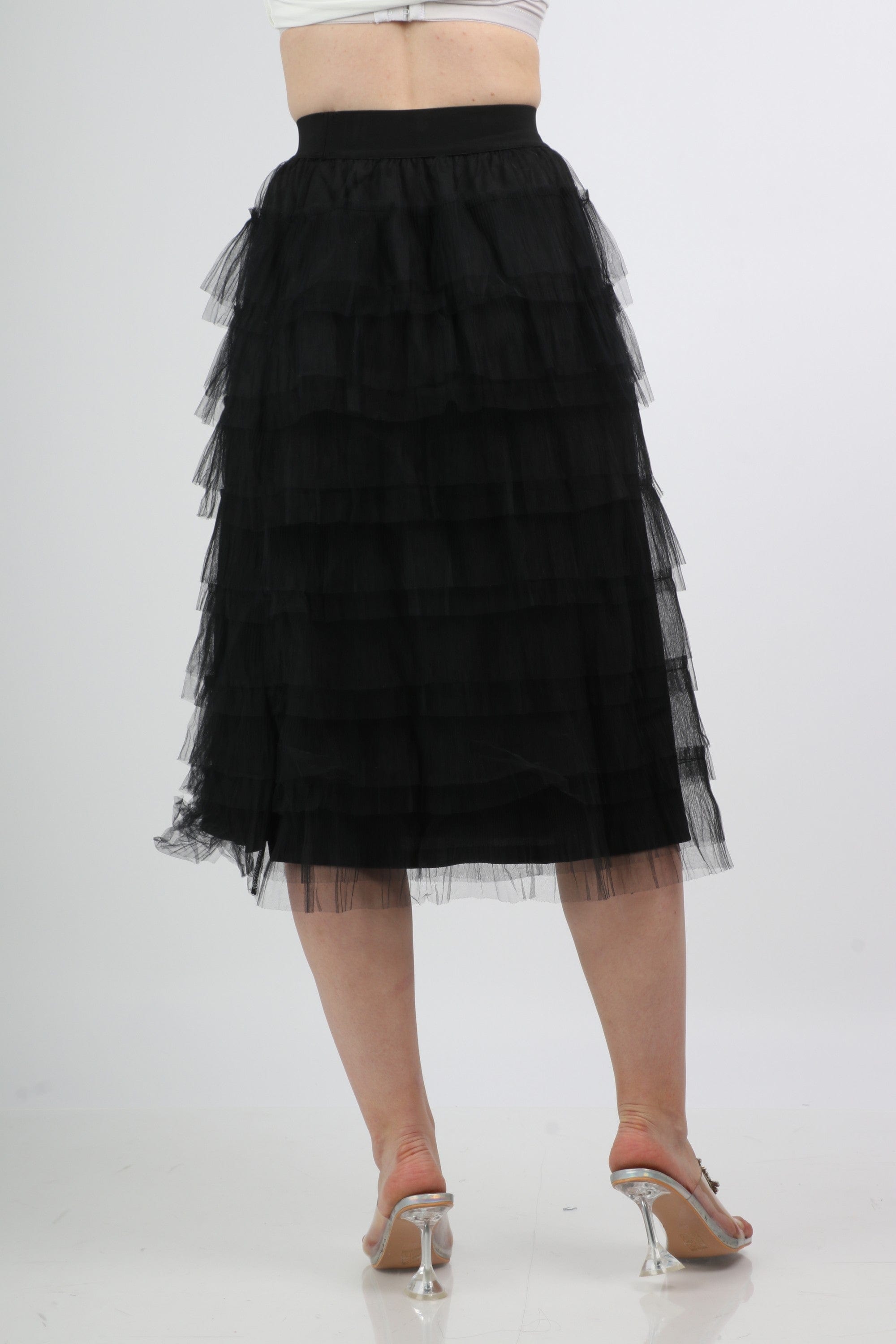 داليدرس تنورة ميدي شيفون سادة بكرانيش