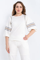 داليدرس بنطلون نسائي رسمي سادة واسع من الأسفل أوف وايت