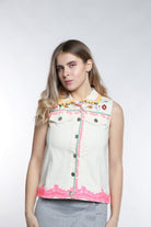 داليدرس فيست جينز بتطريز بترتر أوف وايت