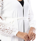 داليدرس كارديجان سادة كم طويل شفاف برباط على الخصر