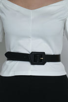 كيتشن حزام جلد بتوكة كبيرة نسائي